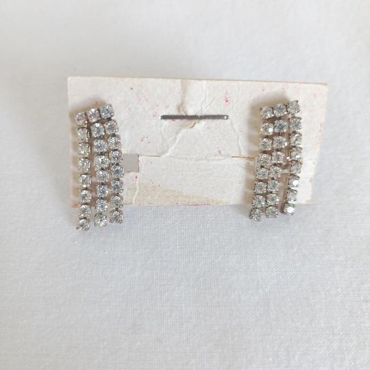 Boucles d'oreilles pendantes strass vintage - Photo 1