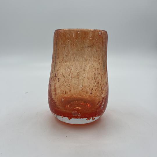  Joli petit vase Biot orange verre soufflé bullé - Photo 1