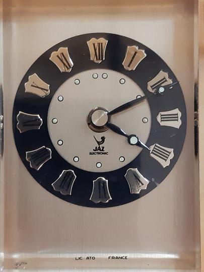 Horloge de voyage vintage, JAZ ELECTRONIC, mouvement signé Jaz S. A France - Photo 5