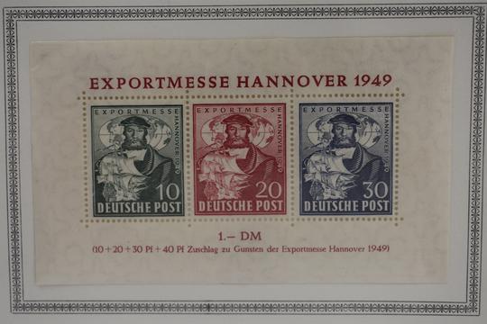 Bloc timbre  Foire de Hanovre - 1949 - Allemagne bizone - Photo 1