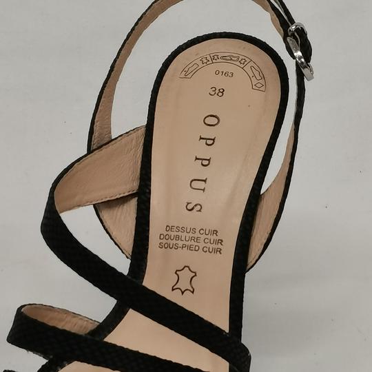 Sandales à talons - oppus - noir - 10 cm - total cuir - chaussures - dessus cuir - doublure cuir - sous pied cuir - avec la boîte - - OPPUS 38 - Photo 5