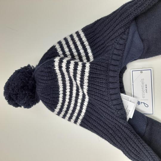 Bonnet et écharpe bleu et blanc- coton et laine - Jacadi Paris - 12 mois - Photo 0