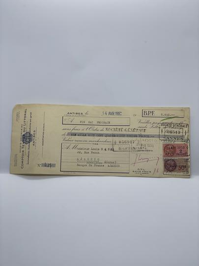 Ancienne facture des années 1950 pour un magasin des arts de la table d’Ajaccio établissement Cyrnos prix unitaire - Photo 5