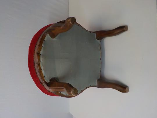 chaise de style pour enfant tapissée velours rouge - Photo 4