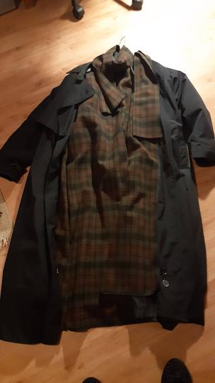Manteau longue noir pour femme, doublure tissu écossais - T38 - Photo 0
