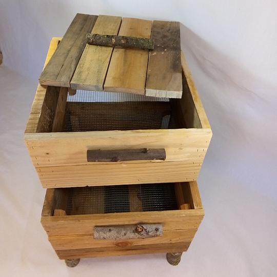 Lombricomposteur 3 tiroirs en bois de palette non traitée - Photo 5