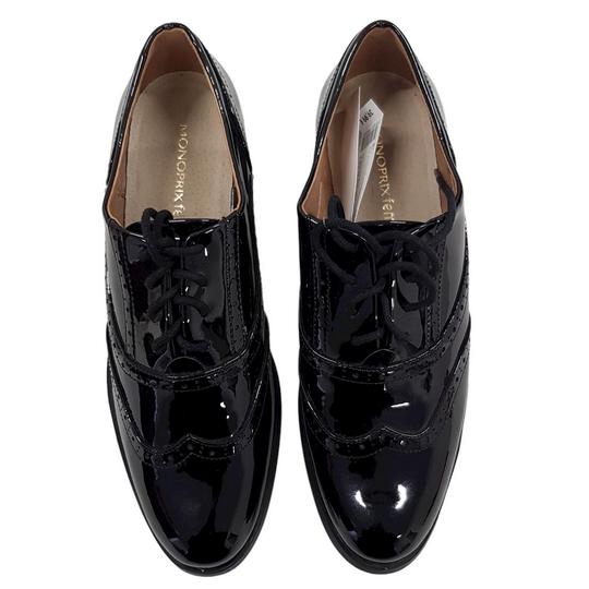 Neuf & étiquette Chaussure Derby Monoprix P 40 en simili cuir vernis noir - Photo 1