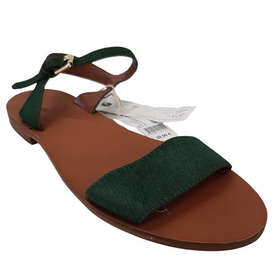 Monoprix P 40 Chaussures sandales dessus cuir vert Neuf & étiquette - Photo 0