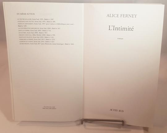 Roman Alice Ferney L'intimité  - Photo 1