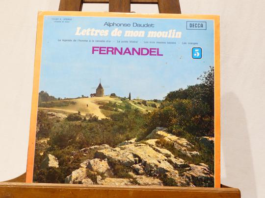 Vinyles Fernandel 1e et 5em Alphonse Daudet lettres de mon moulin - Photo 3