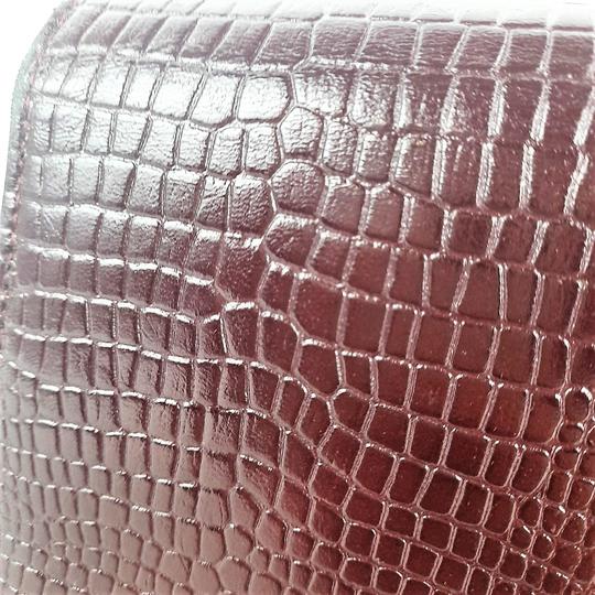 Sac à main bandoulière structure crocodile en cuir véritable - Photo 5