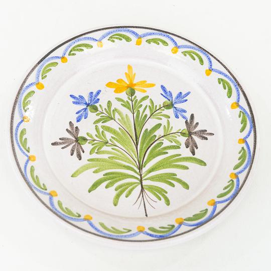 Assiette décorative  motifs floraux peinte à la main - Photo 0