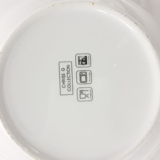 Lot de 4 assiettes creuses en porcelaine - Chriss G. collection coquelicot  - Label Emmaüs
