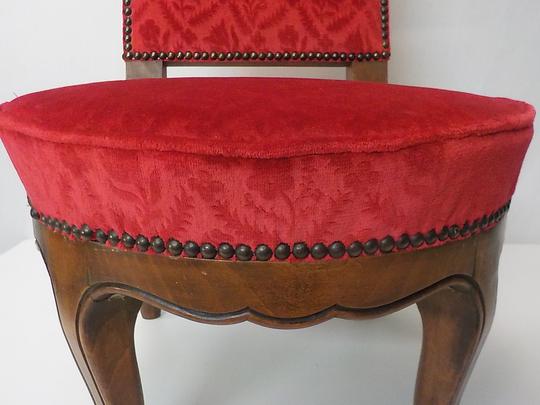 chaise de style pour enfant tapissée velours rouge - Photo 6