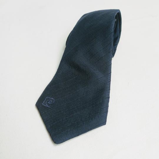 Cravate Pierre Cardin bleu marine en soie - Photo 0
