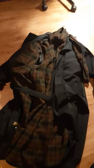 Manteau longue noir pour femme, doublure tissu écossais - T38 - Photo 2