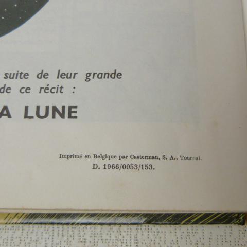 BD Objectif Lune dans Les Aventures de Tintin - Hergé 1966 Ed. Casterman - Photo 7