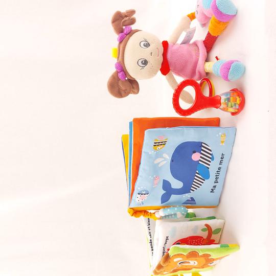  poupée doudou et 2 livres tissus - Baby Nat  - Photo 0