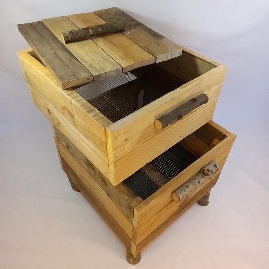 Lombricomposteur 3 tiroirs en bois de palette non traitée - Photo 4