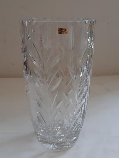 Magnifique grand vase lourd en cristal, vintage, taillé main, signé P. LACRESSE - Photo 0