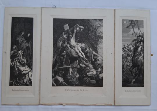 Pierre Paul Rubens 2 Triptyques des Chefs d'œuvres de Rubens à la cathédrale d’Anvers 1859 - Photo 2