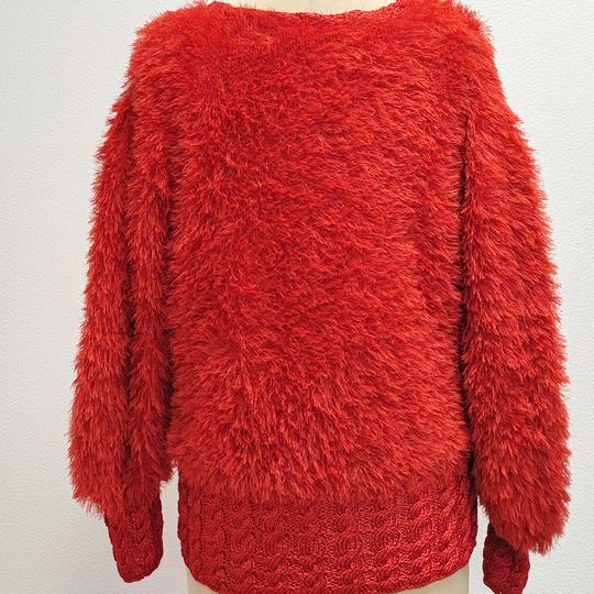 Pull texturisé rouge vintage - XL - Femme - Photo 2