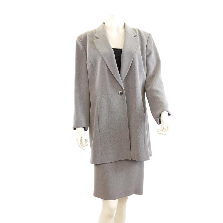 Tailleur jupe et veste, gris clair - 1 2 3 - T44 et 46 - Photo 0