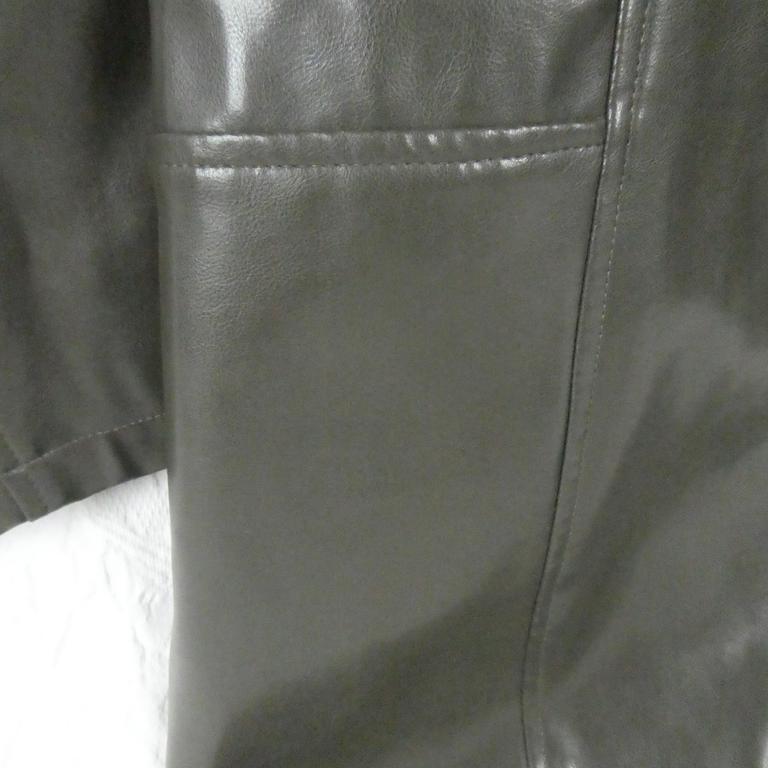 Veste blazer vert kaki simili cuir Jacqueline Riu - Taille 42 - Photo 6