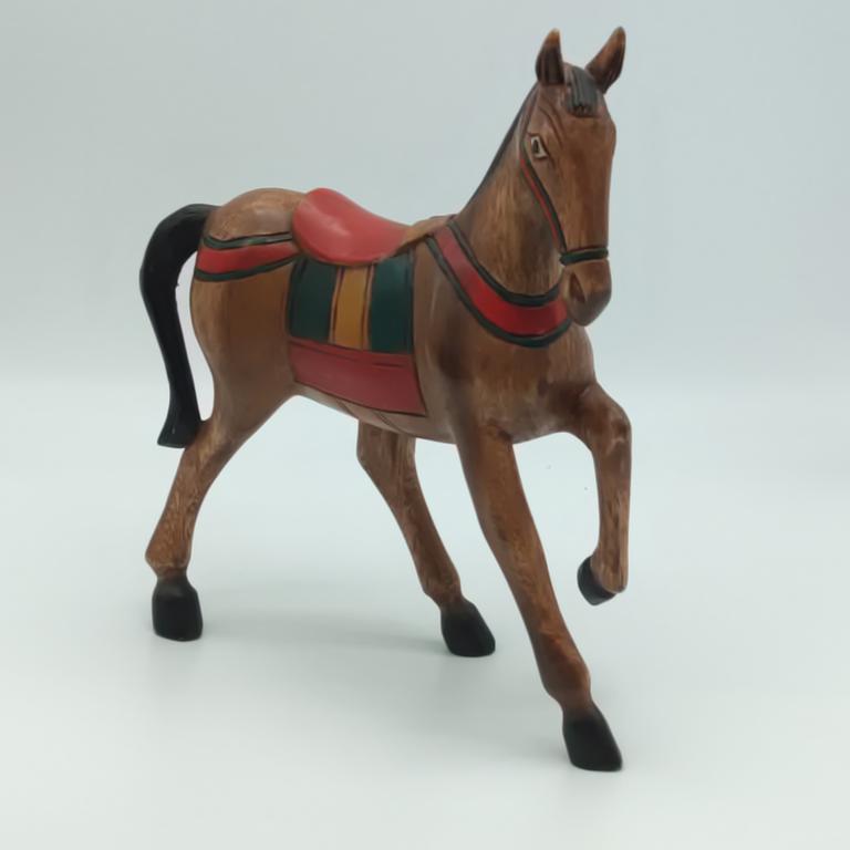 Statuette cheval bois Peint  - Photo 0