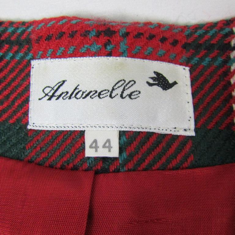 Veste de tailleur vintage à carreaux - Antonelle - T.44 - Photo 5
