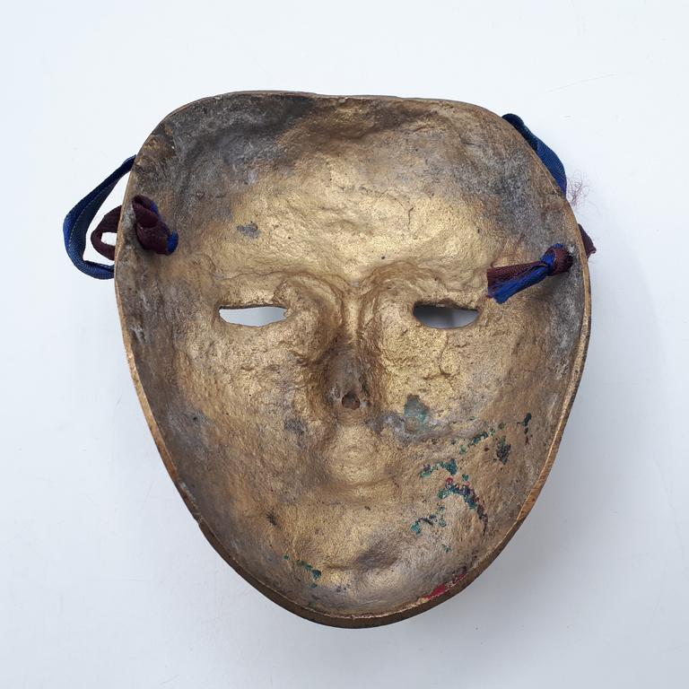 Masque vénitien bronze émaillé - Photo 3