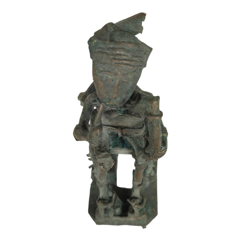 Ancienne statuette ghanéenne en bronze d'un Roi ashanti - 19ième siècle - Photo 6