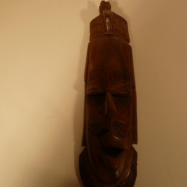 Masque africain en bois - Photo 2