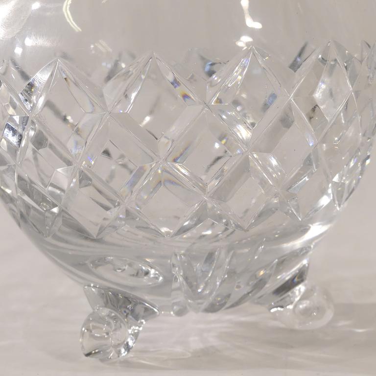 Ancien vase boule en cristal de verre - Photo 1