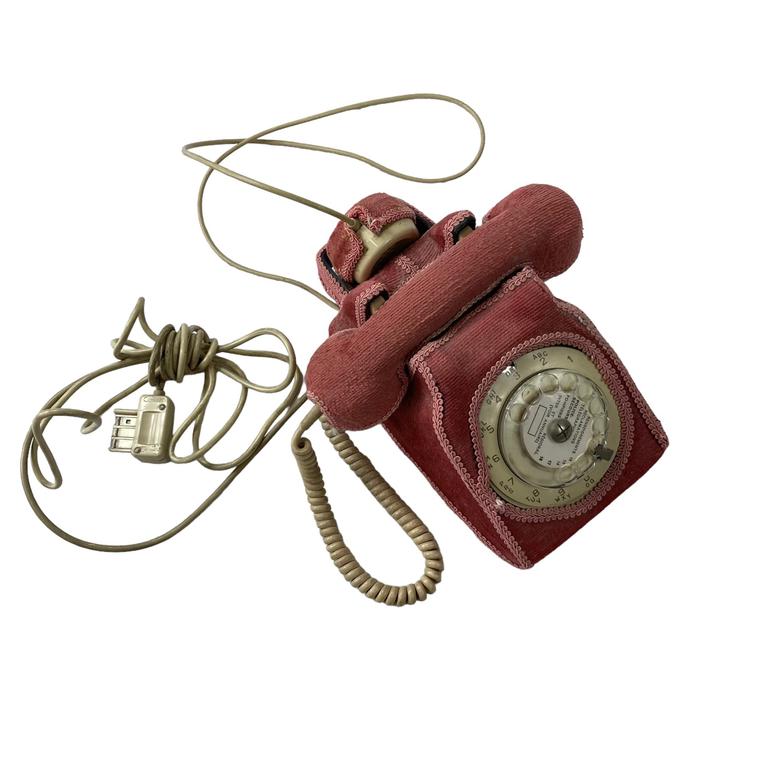 Téléphone à cadran vintage rose S63 - Photo 2