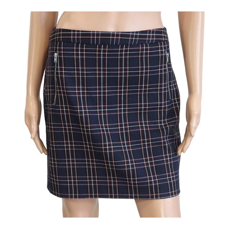 Mini-jupe droite à carreaux avec poches sur le devant - kiabi - Taille 36 - Photo 0