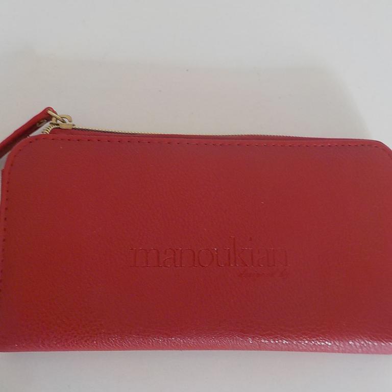 Portefeuille + porte - monnaie rouge Manoukian  - Photo 1
